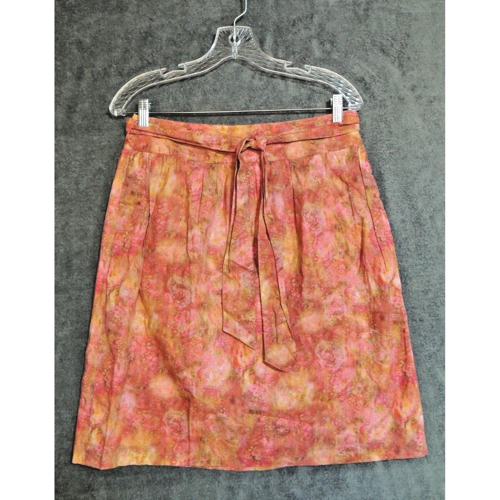 Brooks Brothers Liberty Art Fabrics Skirt WMNS 10 Pink Floral A-Line Cottagecore